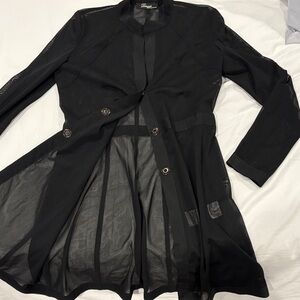 Peruzzi Black Sheer Women's bathing suit cover up